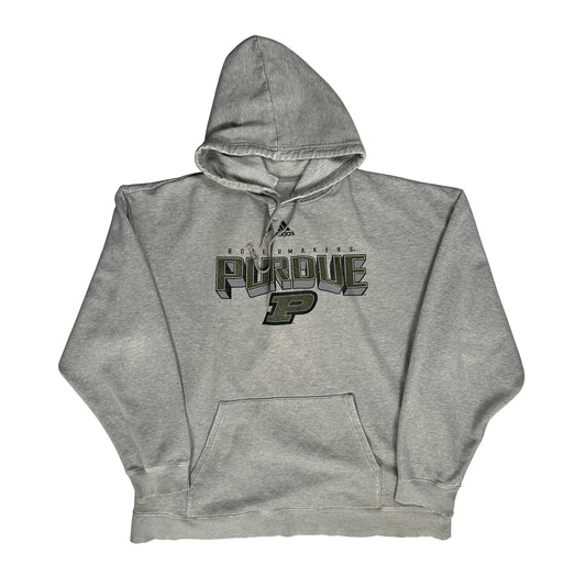 Purdue Boilermakers Adidas College Hoodie - XL Grey Cotton