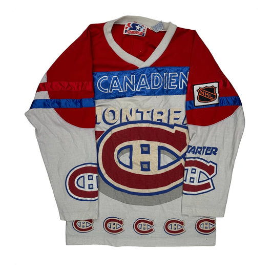 Montreal Canadiens Starter Graphic Sweatshirt - Medium Blue Cotton