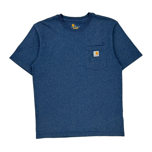 Carhartt T-Shirt - Medium Blue Cotton Blend