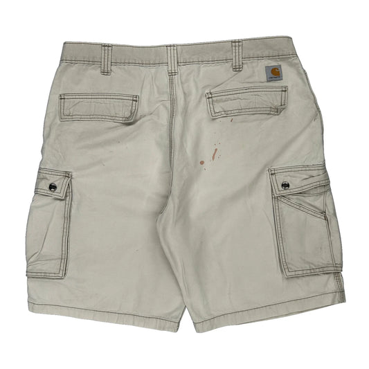 Carhartt Cargo Shorts - 37W 10L Beige Cotton