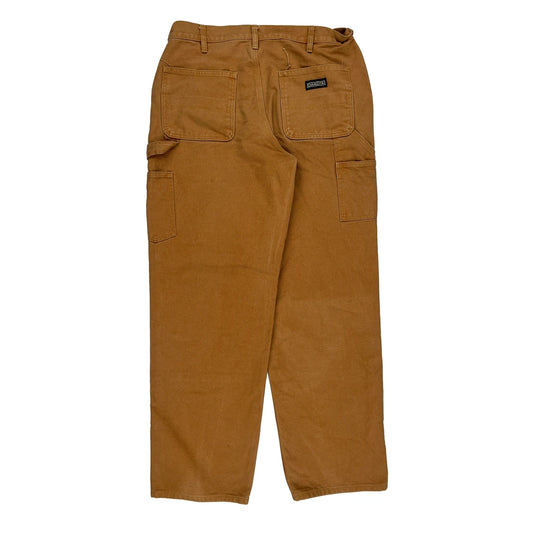 Dakota Double Knee Carpenter Trousers - 33W 32L Brown Cotton