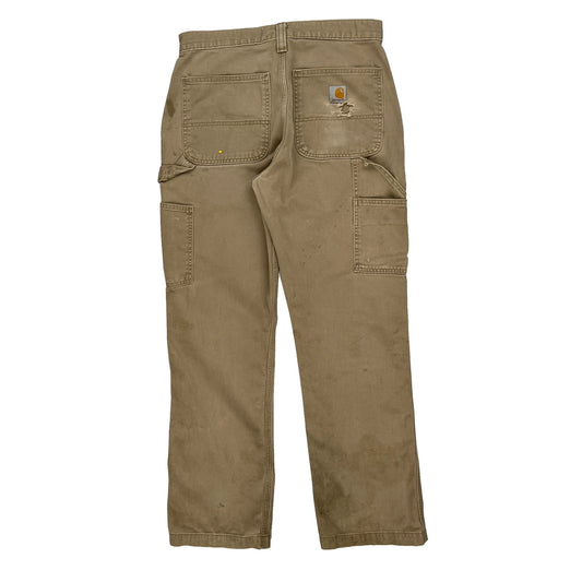 Carhartt Carpenter Trousers - 30W 29L Khaki Cotton