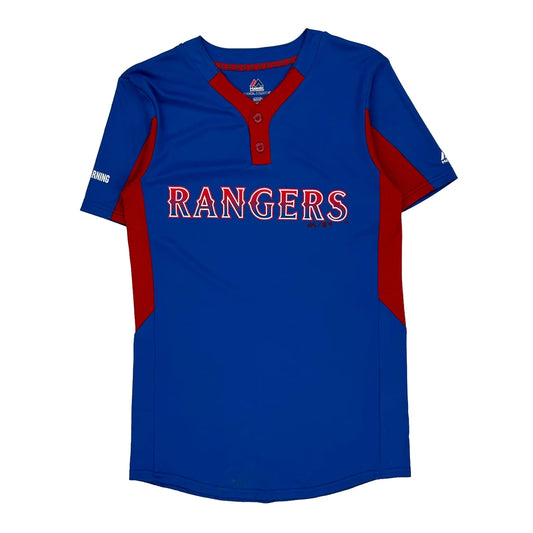 Texas Rangers Majestic Mlb Jersey - Small Blue Polyester