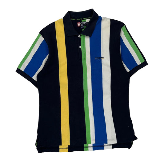Chaps Ralph Lauren Striped Polo Shirt - Large Multicoloured Cotton