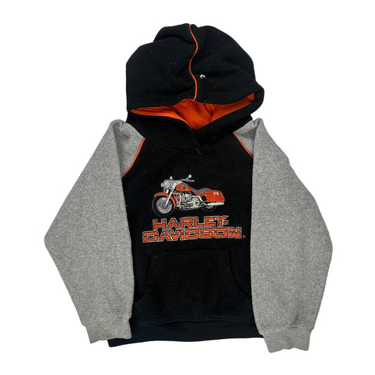 Age 6 Harley Davidson Graphic Hoodie - Small Black Cotton