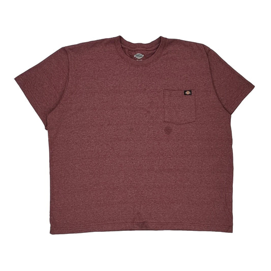Pocket Dickies T-Shirt - 3XL Burgundy Polyester Blend