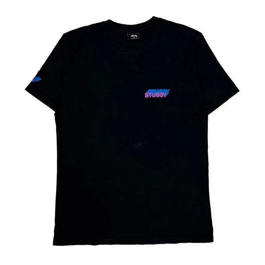 Vintage Hold A Medz Stussy T-Shirt - Medium Black Cotton