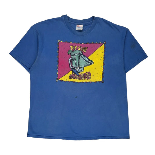 Chili'S Margarita Madness '96 Hanes Single Stitch T-Shirt - XL Blue Cotton