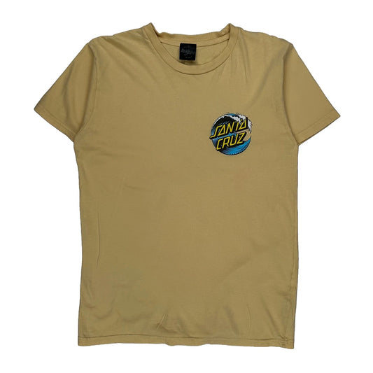 Vintage Santa Cruz Graphic T-Shirt - Medium Yellow Cotton