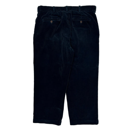 Polo By Ralph Lauren Cord Trousers - 36W 25L Navy Cotton