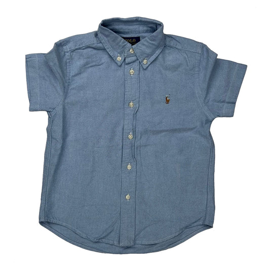 Age 4 Polo By Ralph Lauren Short Sleeve Shirt - Small Blue Cotton