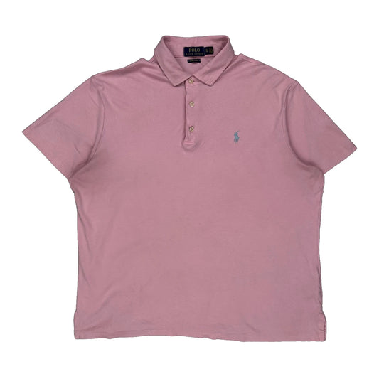 Polo By Ralph Lauren Slim Fit Polo Shirt - XL Pink Cotton