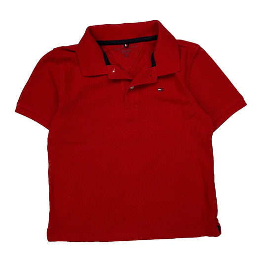Age 6-7 Tommy Hilfiger Polo Shirt - Small Red Cotton