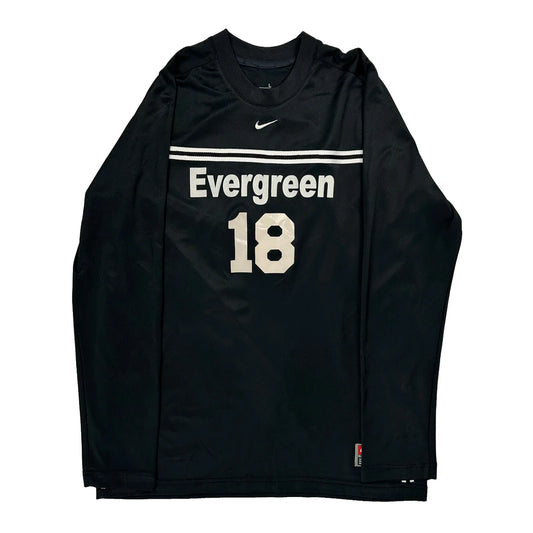Evergreen Nike Football Shirt - Large Black Polyester