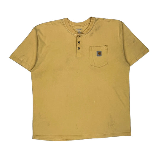 Carhartt T-Shirt - XL Yellow Cotton