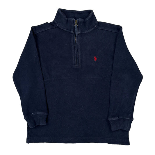Age 5 Polo By Ralph Lauren 1/4 Zip - Small Navy Cotton