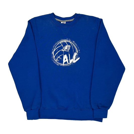Basketball Russell Athletic Sweatshirt - Medium Blue Cotton Blend