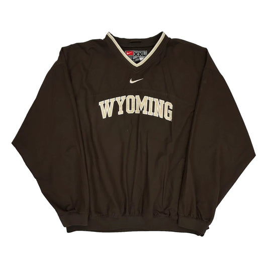 Wyoming Nike College Windbreaker - 2XL Brown Polyester