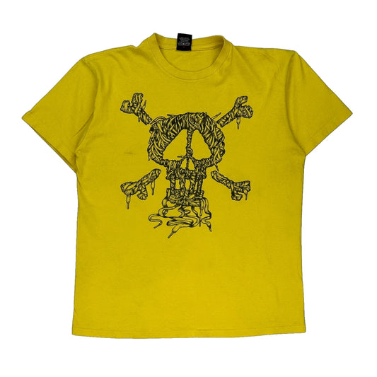 Stussy Graphic T-Shirt - Large Yellow Cotton