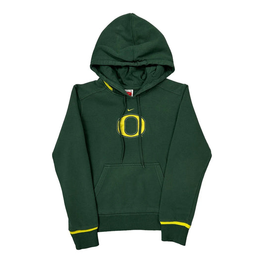 Vintage University Of Oregon Nike College Hoodie - Small Green Cotton
