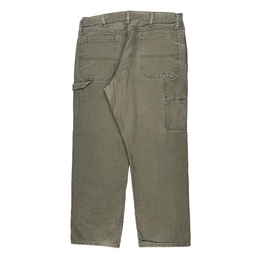 Vintage Unbranded Double Knee Carpenter Trousers - 36W 32L Grey Cotton