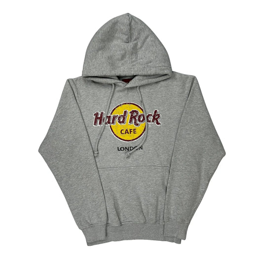 London Hard Rock Cafe Graphic Hoodie - Medium Grey Cotton Blend