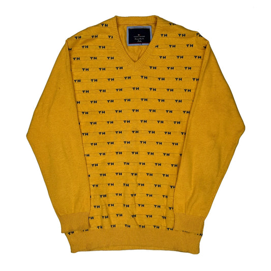 Vintage Tommy Hilfiger Jumper - Medium Yellow Cotton