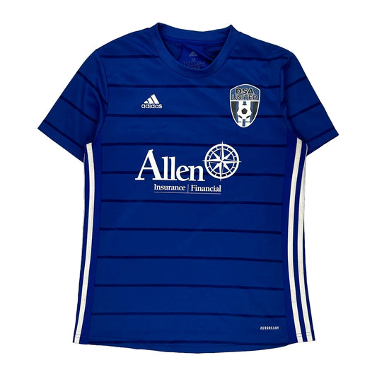Dsa United Adidas Football Shirt - Medium Blue Polyester