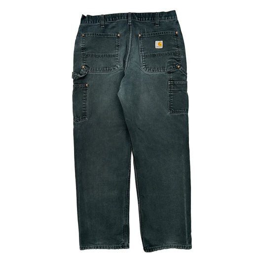 Carhartt Double Knee Carpenter Trousers - 32W 31L Grey Cotton