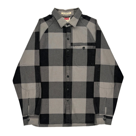 Levis Checked Shirt - Medium Grey Cotton