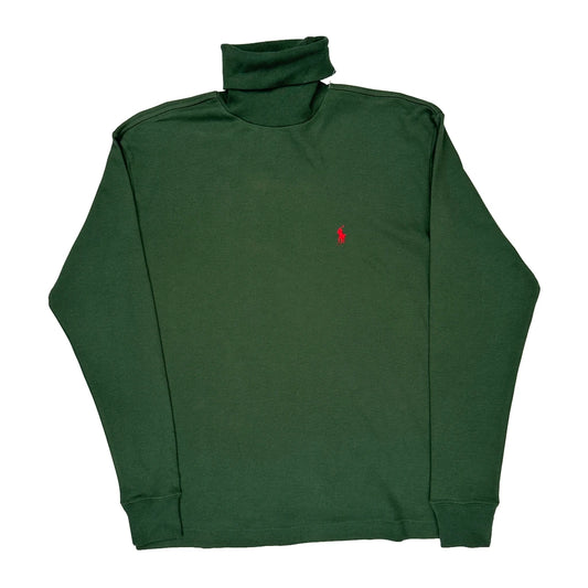Ralph Lauren Long Sleeve T-Shirt - Medium Green Cotton