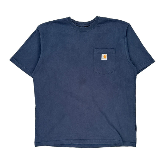 Carhartt T-Shirt - Large Blue Cotton
