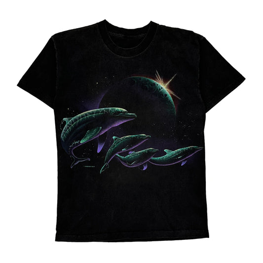 Unbranded Single Stitch T-Shirt - Small Black Cotton