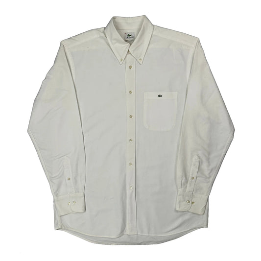 Vintage Lacoste Shirt - Large White Cotton