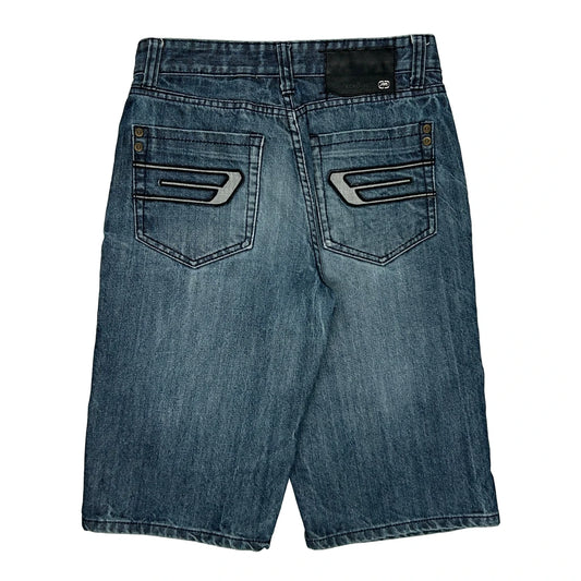 72 Unlimited Denim Shorts - 30W 14L Blue Cotton