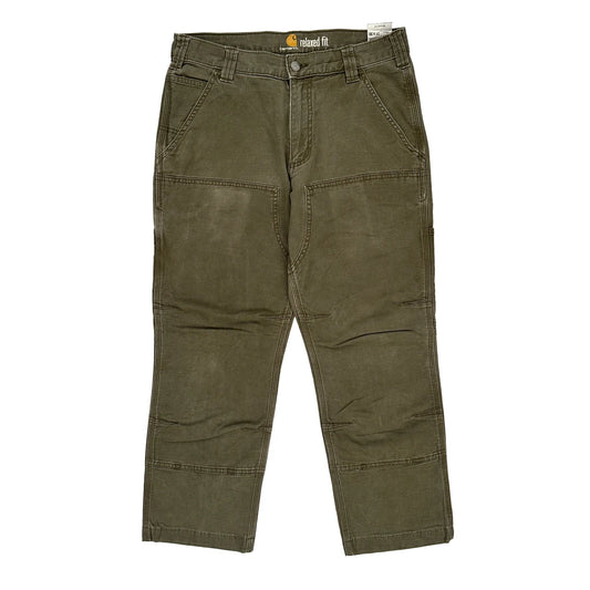 Carhartt Double Knee Carpenter Trousers - 31W 30L Green Cotton