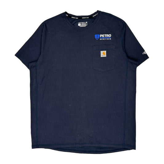 Carhartt T-Shirt - Large Navy Cotton