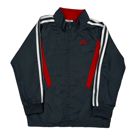 Vintage Age 6 Adidas Track Jacket - Small Grey Polyester