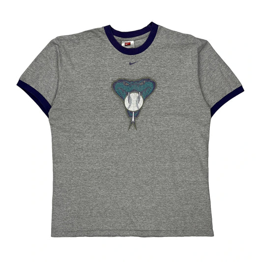 Arizona Diamondbacks Nike Mlb T-Shirt - Large Grey Cotton