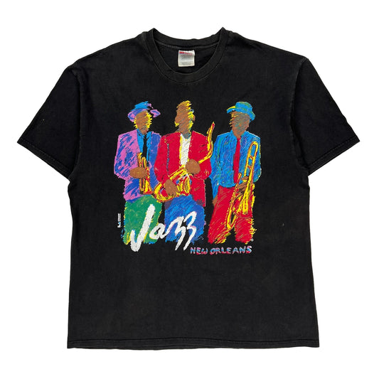 New Orleans Jazz Hanes Graphic T-Shirt - XL Black Cotton
