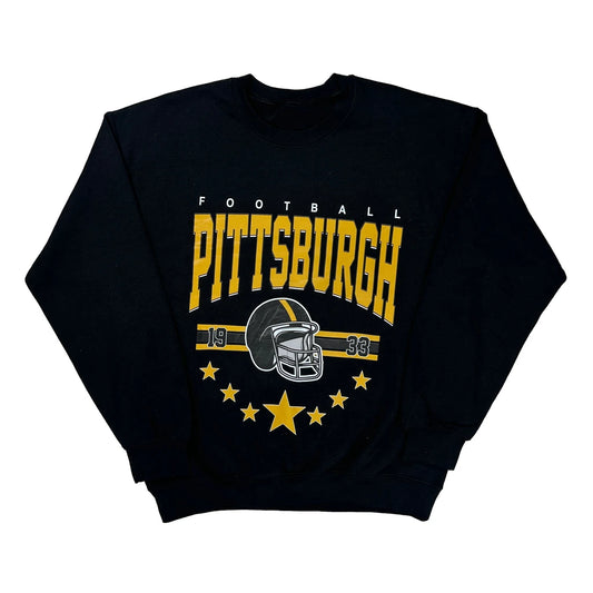 Vintage Pittsburgh Nfl Football Sweatshirt - Medium Black Cotton
