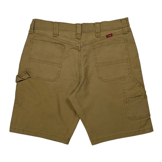 Wrangler Carpenter Shorts - 33W 9L Khaki Cotton