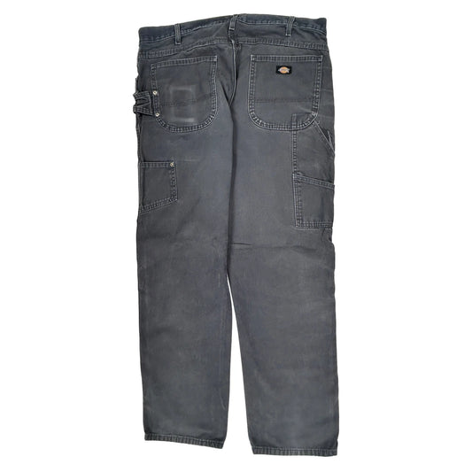 Dickies Carpenter Trousers - 36W 30L Grey Cotton