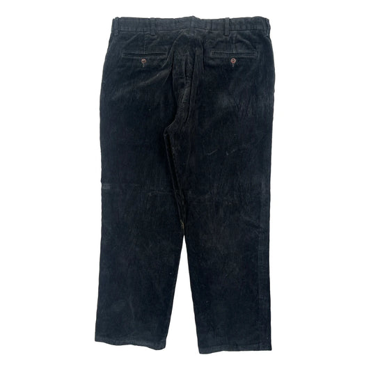 Vintage Unbranded Cord Trousers - 34″ Waist Black Corduroy