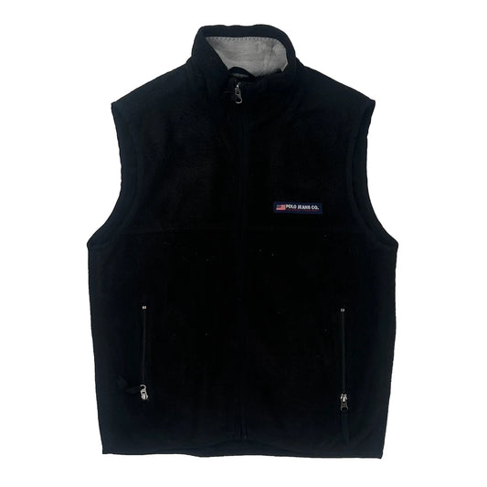 Polo By Ralph Lauren Fleece Gilet - Small Black Polyester