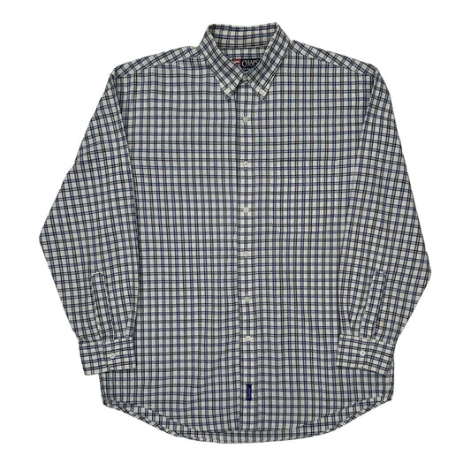 Chaps Ralph Lauren Checked Shirt - Large Blue Cotton