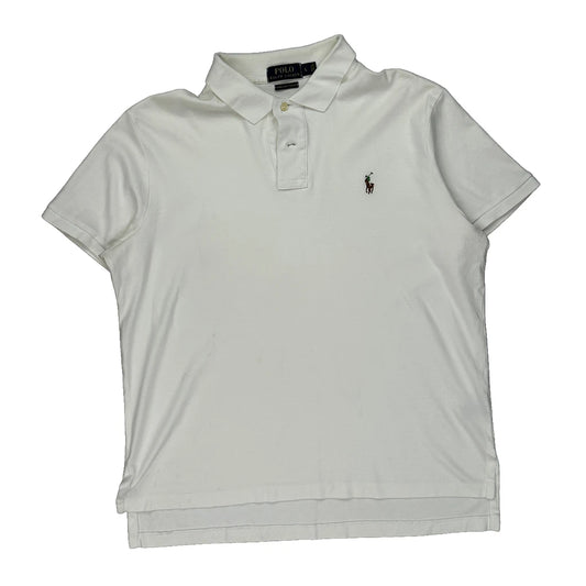 Polo By Ralph Lauren Polo Shirt - Large White Cotton
