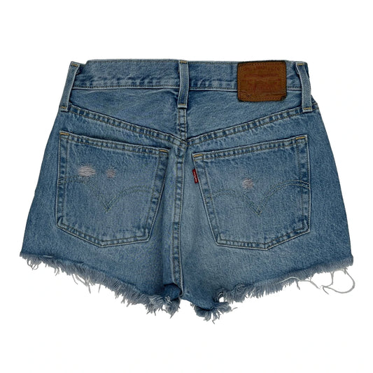 Levis Denim Shorts - 26W UK 6 Blue Cotton