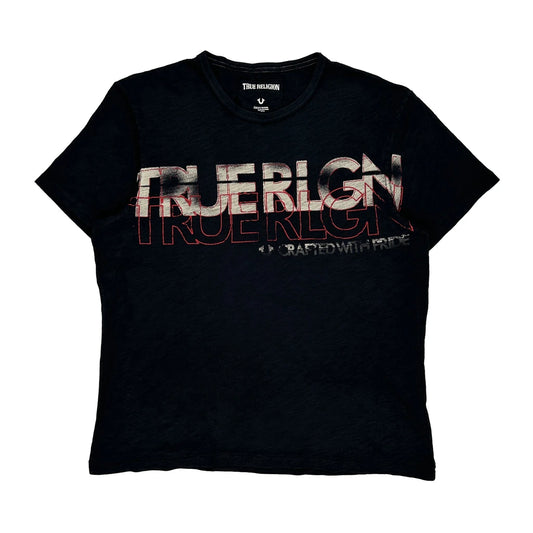True Religion Spellout T-Shirt - 3XL Black Cotton
