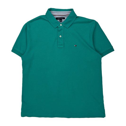 Tommy Hilfiger Polo Shirt - Large Green Cotton